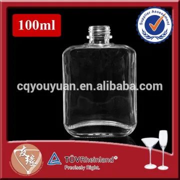 flat square small coconut cooking oil bottle 150 ml empty glass bottles supplier