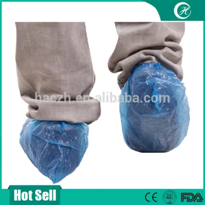 cheap blue PE waterproof shoe cover