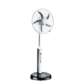 Rechargeable Standing Air Cooler Fan with Lithium Battery, 16 Inch Solar Fan & Panel