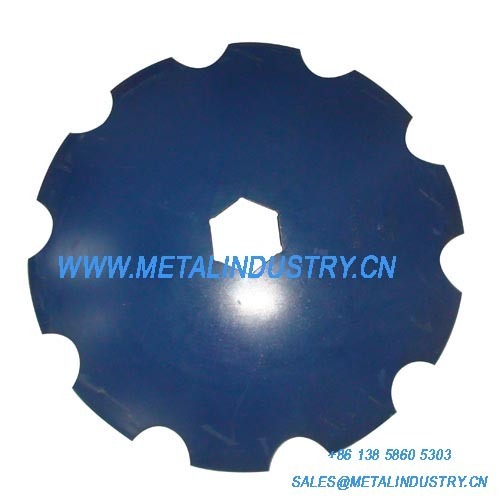 16" X 3mm, 1" Sch, 1-1/2" Concavity Notched Harrow Disc 