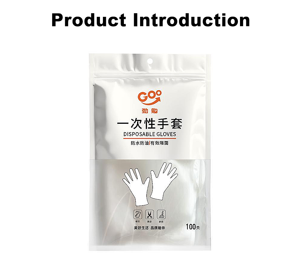 100 Pack PE Disposable Food Handling Gloves x