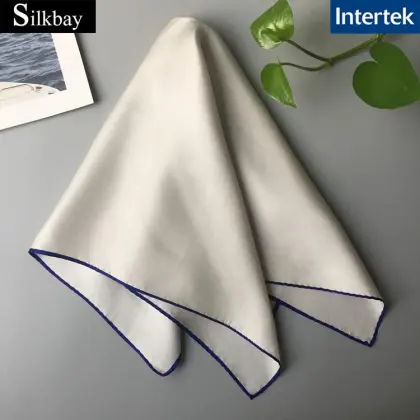 Nature White Printed 100% Silk Twill Scarf