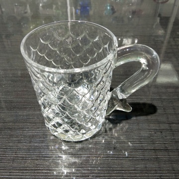 crystal glass cup tumbler with lovely handle