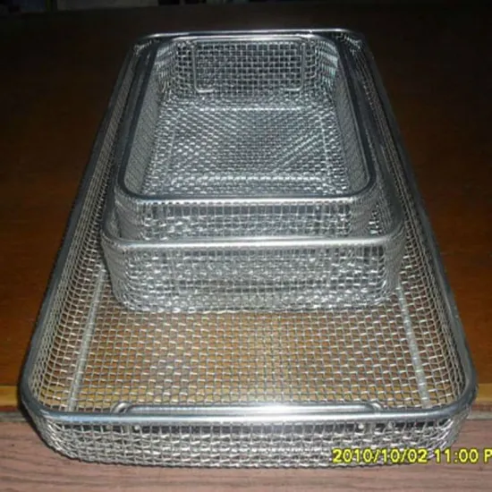 rectangle stainless steel wire mesh basket