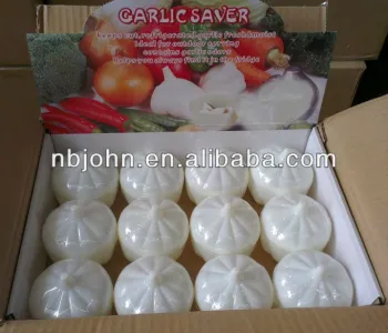 plastic saver in garlic shape
