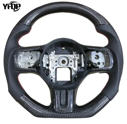 Black Carbon Fiber Leather Steering Wheel for Mitsubishi Evo10