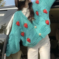 women's autumn and winter thick strawberry sweater