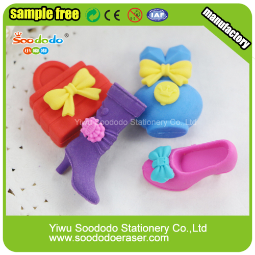 beaut 3D fashion shaped erasers for girls