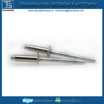 stainless steel 304 blind rivet with gavanized steel mandrel