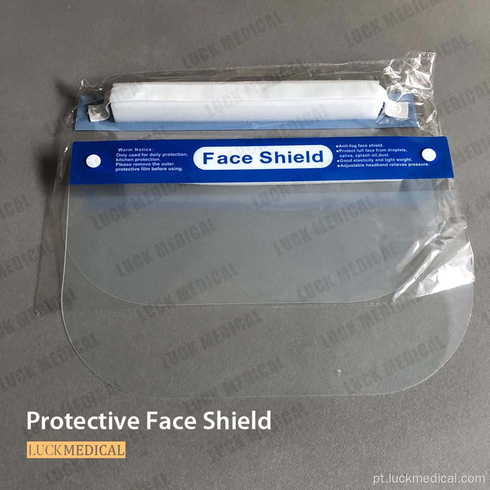 Clear Anti-Fog Face Shield Fand Ajustável