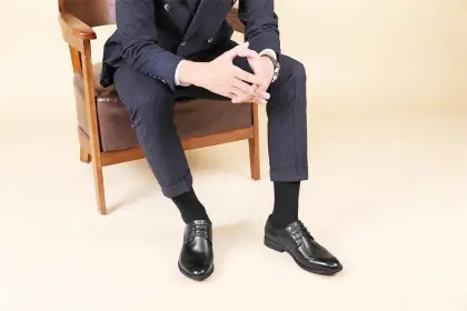 Oxfords Brown Black Leather Men Shoes