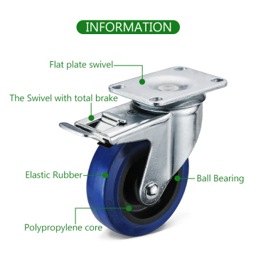 Wheel Break Elastic Rubber Caster