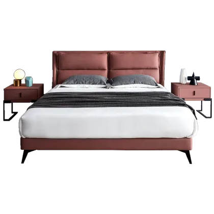 Hot Sale Full Size Modern Leather Bed - OEM & ODM Accepted