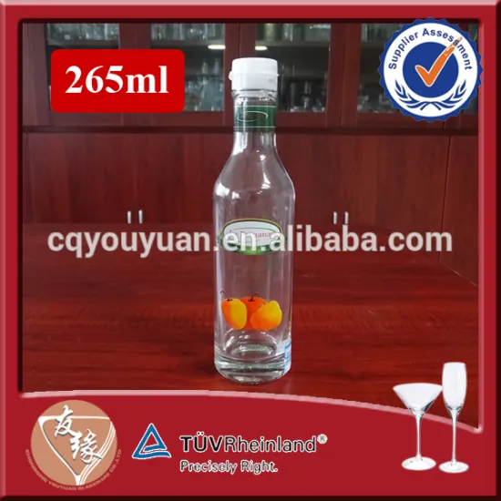 custom label 250ml glass hot sauce bottle with white plastic cap