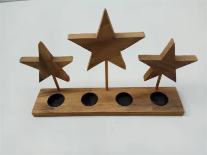 Solid Wood Simple Wooden Candle Holders