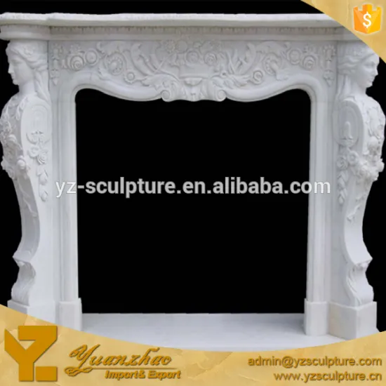 Stone Carving life size western figure statue Fireplace Shelf