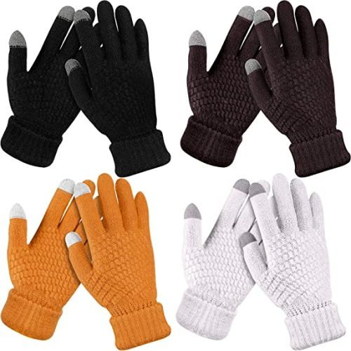 Women's Winter Touch Screen Gloves Warm Cuffed Gloves