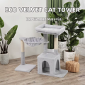 Torre de escalada para gatos y gatitos, rascador interior duradero y ecológico de Sisal, actividad de varios niveles, condominio, nido suave, muebles compactos para mascotas