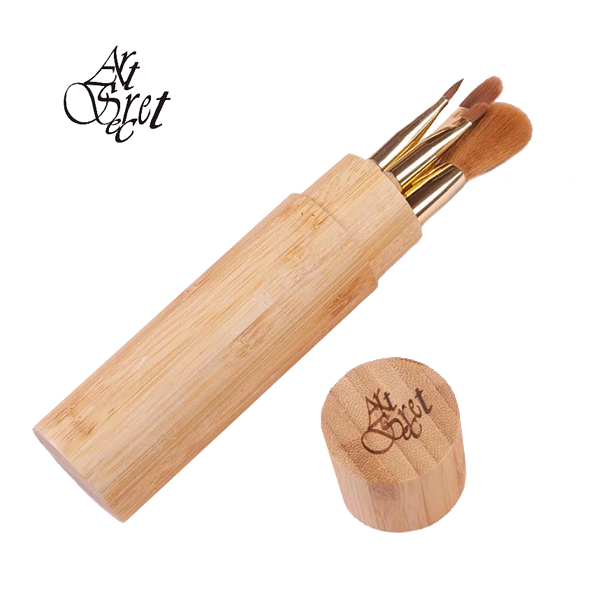 Bamboo makeup brush set