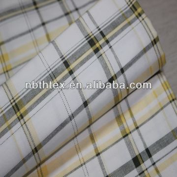 Check/lattice/grid printed cotton poplin fabric for blouse and shirt