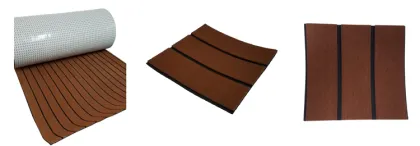 Dark Brown & Black Marine EVA Boat Mat