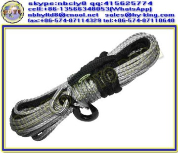12 strand grey uhmwpe kevlar rope sets , uhmwpe winch ropes , 8mm winch line