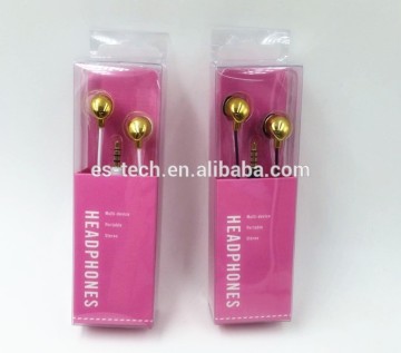 plating bulk earbuds, cheap earphone, plastic earphone