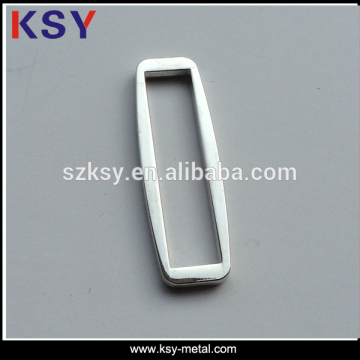 Nickel free shiny metal D buckle for handbags