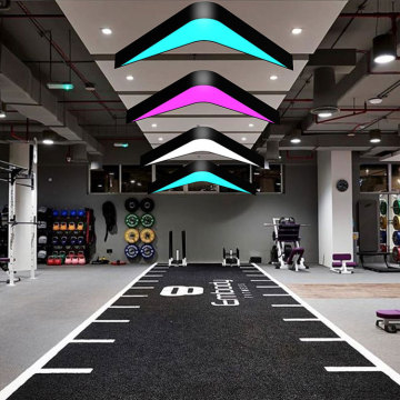 Modern 800mm V-Shaped LED Chandelier for Studios and Offices