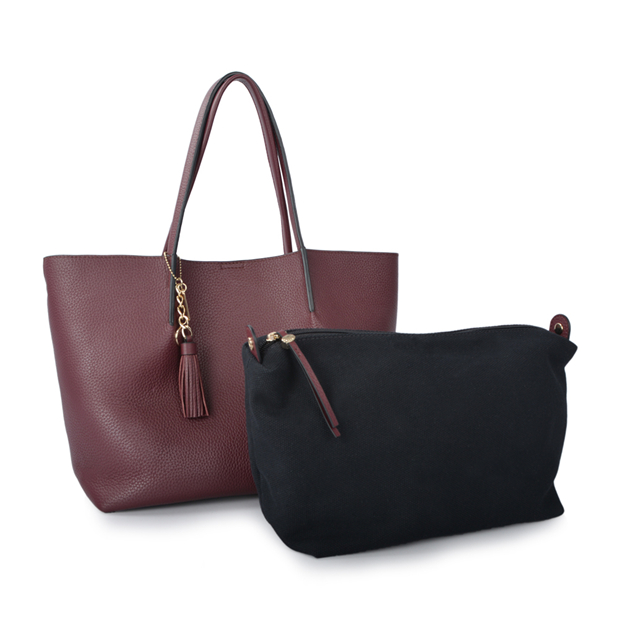 Burgundy shoulder bag for ladies