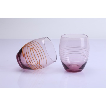 Pink Color Stemless Wine Glass