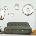 Artista de aço inoxidável decorativo Design de balão de balão espelho polonês inflável Cadeira de aço inoxidável para sala de estar
