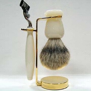 2013 Newest Hair Safety Razor with Shaving Brush Set, Customized Designs Available