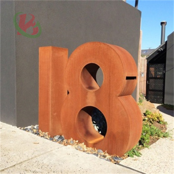 Outdoor Corten Steel Mailbox: Wall-Mounted Garden Letter Box