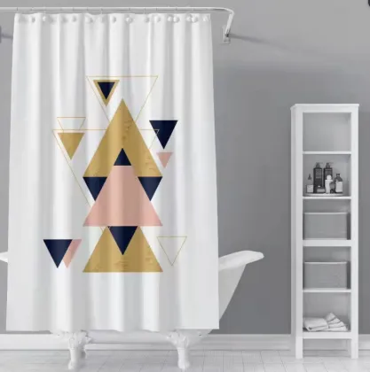 Wholesale Waterproof Polyester Bathroom Printed Shower Curtains