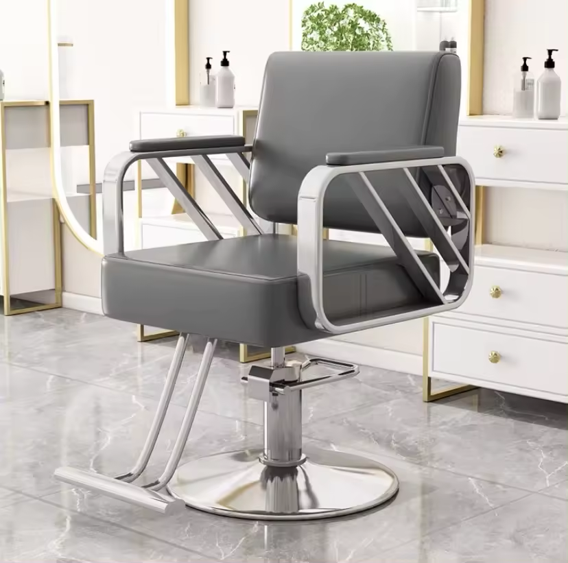 2024 Wholesale hair salon chair Barber chair can be placed upside down shaving lift rotary ironing and dyeing hair cutting chair