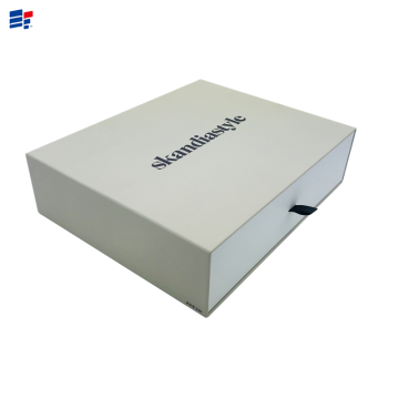 White simple drawer gift paper box