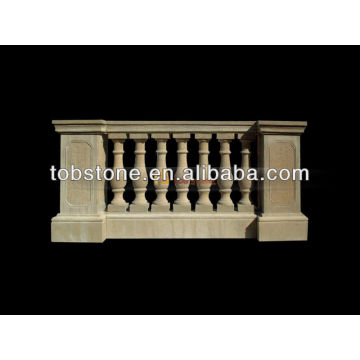 Beige limestone balustrades and handrails