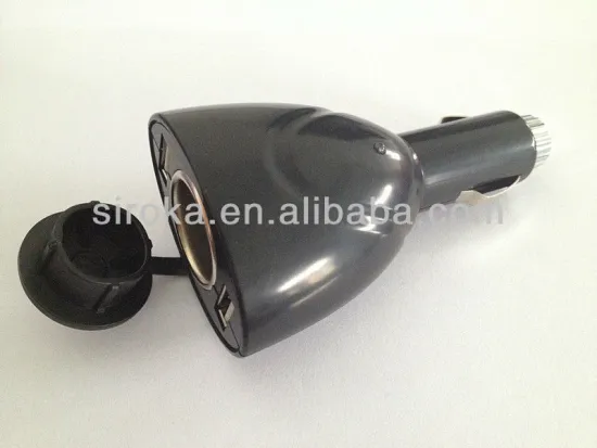 Dual USB Car Charger mobile phone car charger adapter with 12V Cigerette Plug