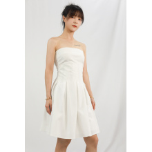 Strapless Pleated A-Line Mini Dress