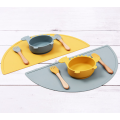 Newest Wholesale Half Round Silicone Placemats