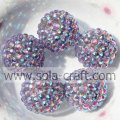 20 * 22MM Solid Blue Multicolor Resin Strass Perlen für DIY Schmuck