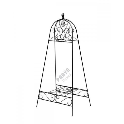 42inH Folding Scroll Basket Hanger with Shelf