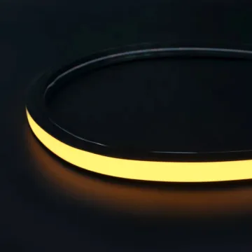 Black Top Bend 1615 LED Neon Rope Tube Lights - Flexible, Silicone Strip, Waterproof IP67, for Outdoor & Home Decor