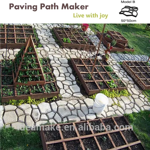 Plastic Concrete Pavement Mold Block Mold for garden paving slab Cobble Paving Block Mould Ornaments for sale Europe