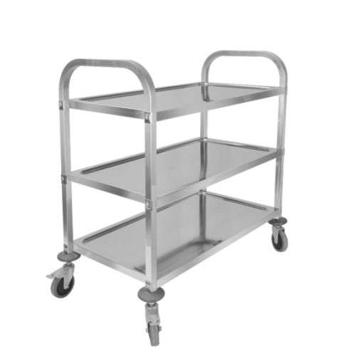 Steel Serving Cart Dining trolley with large capacity Supplier