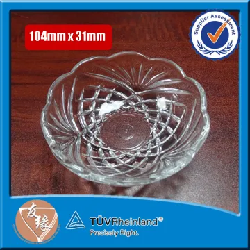 Decorative flower shaped glass plates 4 inches diameter