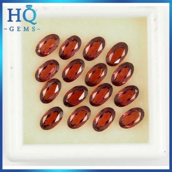 Wholesale factory price loose oval price of a garnet stone garnet stone ring