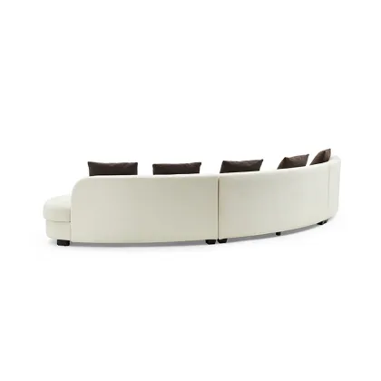 Luxury Modern Design Gold Metal Base Curved Sofa