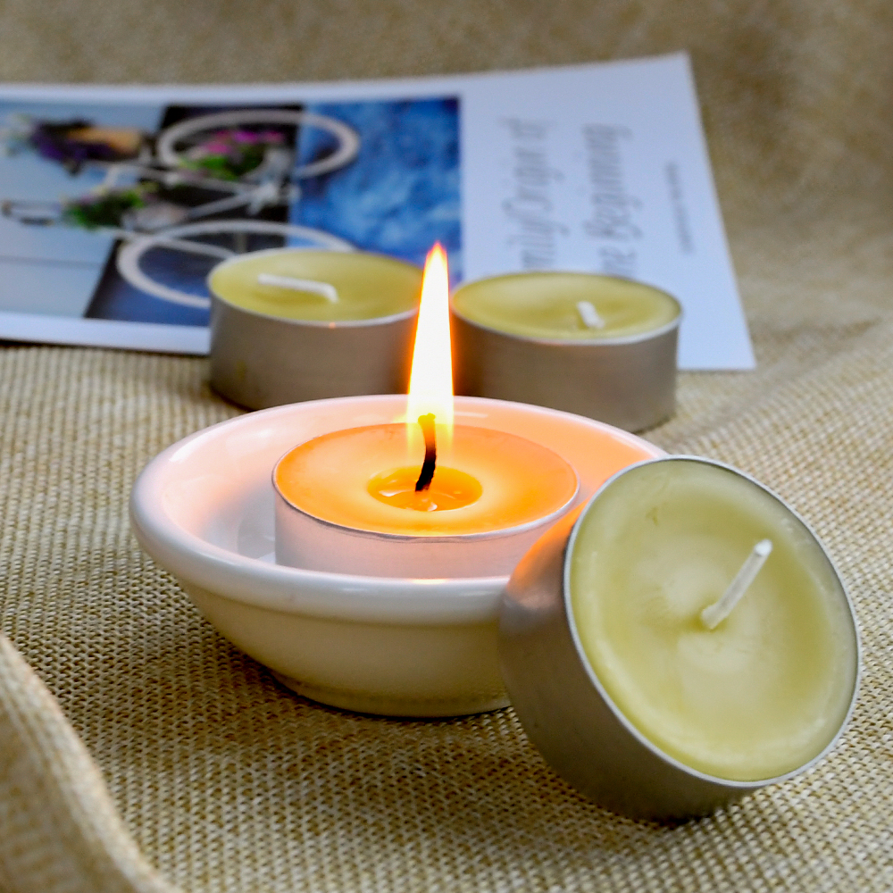 Beeswax Eco Orgânico Beeswax Church Tealight Velas